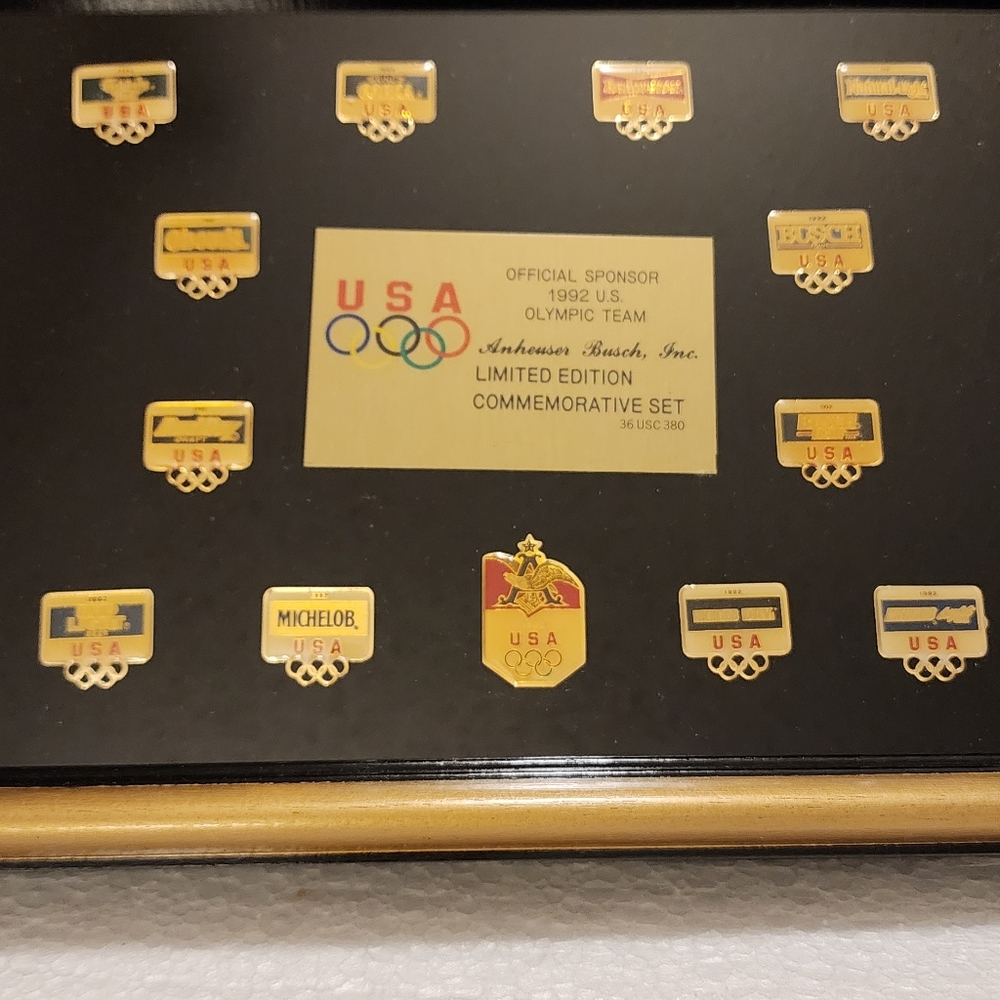Olympic pins 1992 Anheuser Bush Inc.
